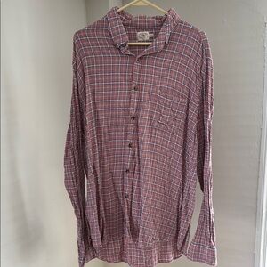 Faherty Flannel Plaid Button Down Shirt